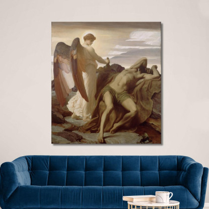 Elia Nel Deserto Frederic Leighton flg18 quadro stampato su tela
