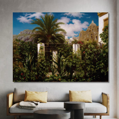 Giardino Di Una Locanda Capri Frederic Leighton flg21 quadro stampato su tela
