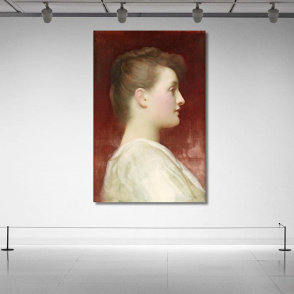 Ragazza Di Profilo Frederic Leighton flg22 quadro stampato su tela