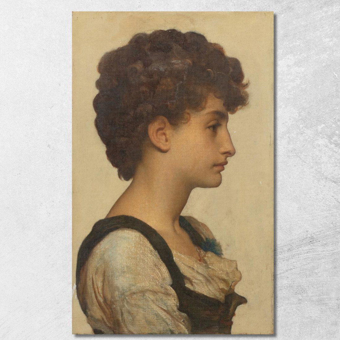 Testa Di Ragazza Frederic Leighton flg26 quadro stampato su tela Testa Di Ragazza Frederic Leighton flg26 quadro stampato su tela