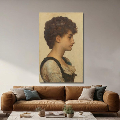 Testa Di Ragazza Frederic Leighton flg26 quadro stampato su tela
