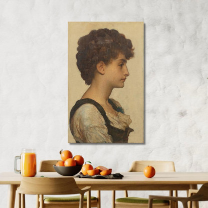 Testa Di Ragazza Frederic Leighton flg26 quadro stampato su tela