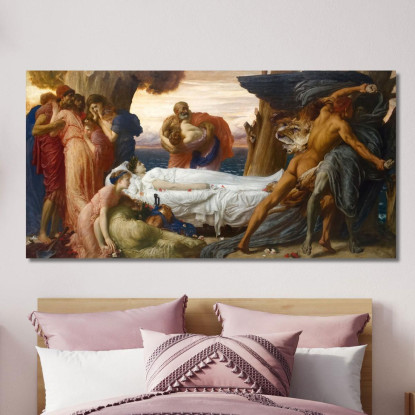 Ercole Lotta Con La Morte Per Il Corpo Di Alcesti Frederic Leighton flg27 quadro stampato su tela