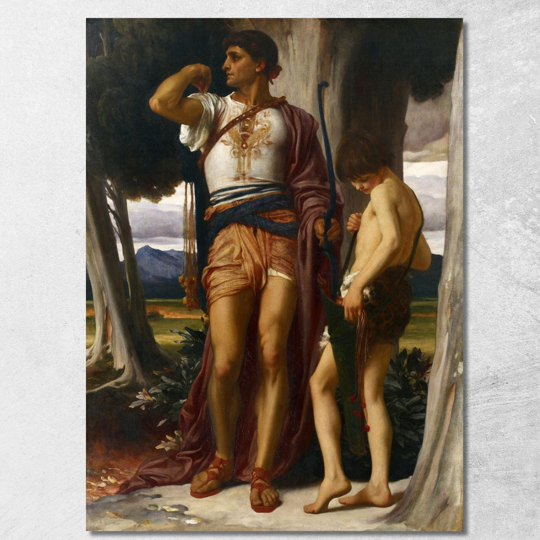 Il Segno Di Jonathan A David Frederic Leighton flg30 quadro stampato su tela Il Segno Di Jonathan A David Frederic Leighton flg30 quadro stampato su tela
