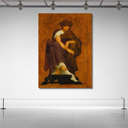 Mnemosine Madre Delle Muse Frederic Leighton flg40 quadro stampato su tela