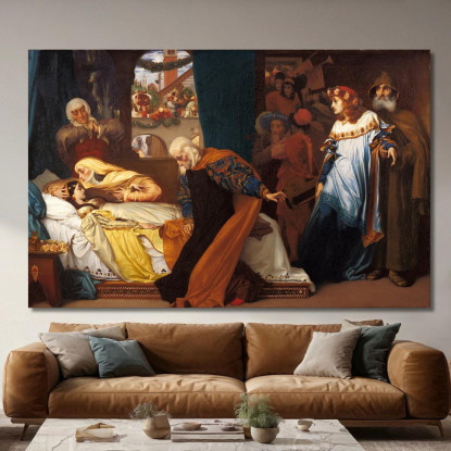 La Finta Morte Di Giulietta Frederic Leighton flg57 quadro stampato su tela