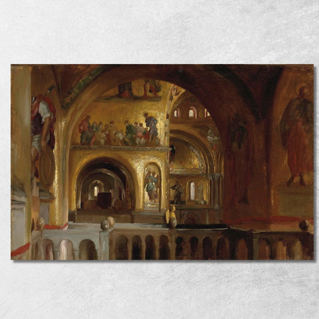 L'Interno Della Basilica Di San Marco Venezia Frederic Leighton flg59 quadro stampato su tela L'Interno Della Basilica Di San Marco Venezia Frederic Leighton flg59 quadro stampato su tela