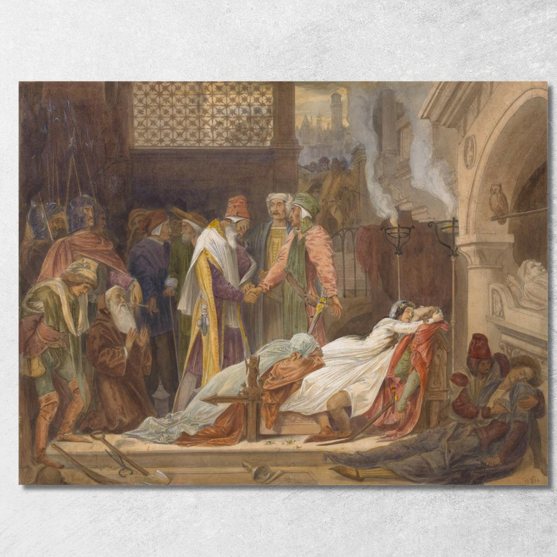 La Riconciliazione Dei Montecchi E Dei Capuleti Frederic Leighton flg61 quadro stampato su tela La Riconciliazione Dei Montecchi E Dei Capuleti Frederic Leighton flg61 quadro stampato su tela