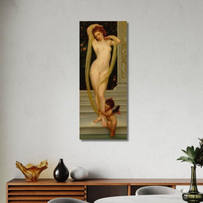 Venere E Cupido Frederic Leighton flg64 quadro stampato su tela