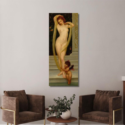 Venere E Cupido Frederic Leighton flg64 quadro stampato su tela