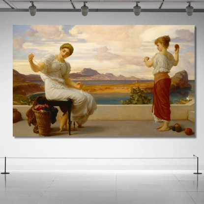 Avvolgimento Della Matassa Frederic Leighton flg68 quadro stampato su tela