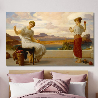 Avvolgimento Della Matassa Frederic Leighton flg68 quadro stampato su tela