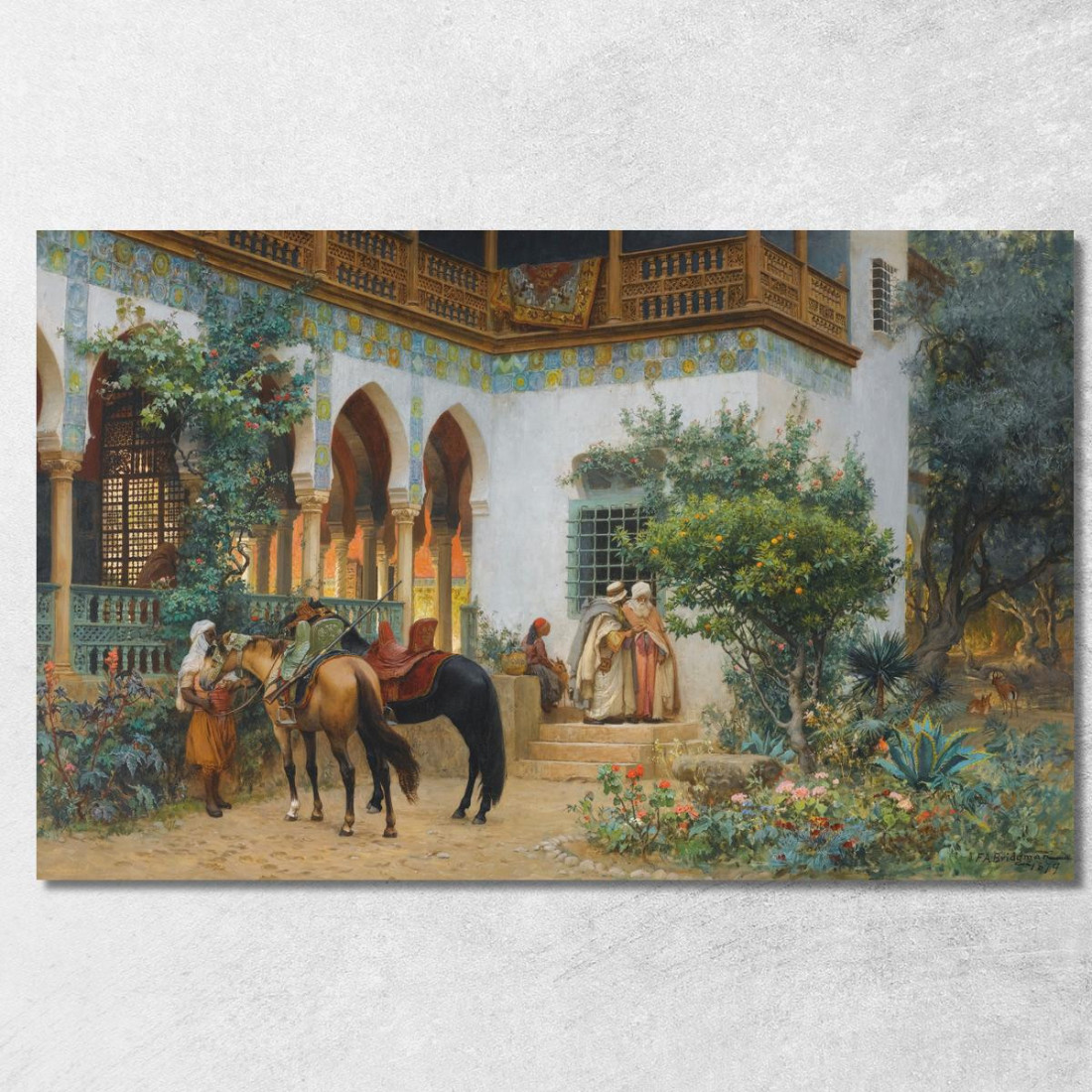 Un Cortile Nordafricano Frederick Arthur Bridgman fab2 quadro stampato su tela Un Cortile Nordafricano Frederick Arthur Bridgman fab2 quadro stampato su tela