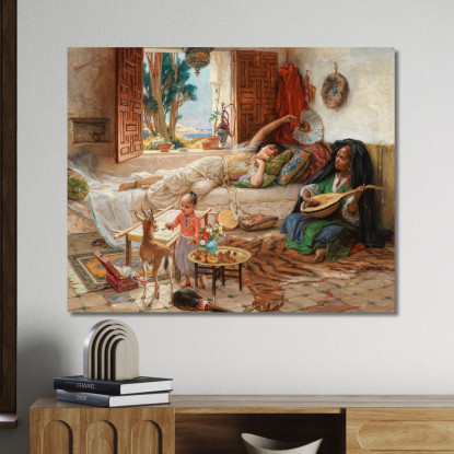 Un Pomeriggio Ad Algeri Frederick Arthur Bridgman fab7 quadro stampato su tela