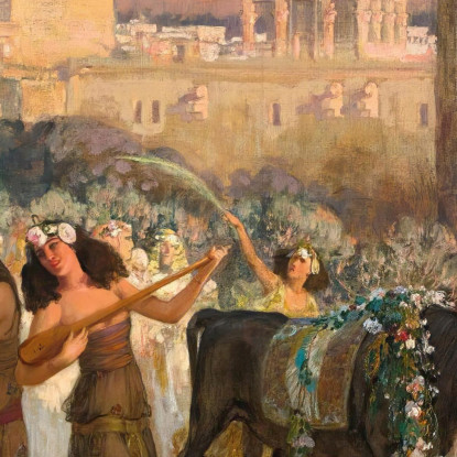 Una Processione Egiziana 2 Frederick Arthur Bridgman fab9 quadro stampato su tela