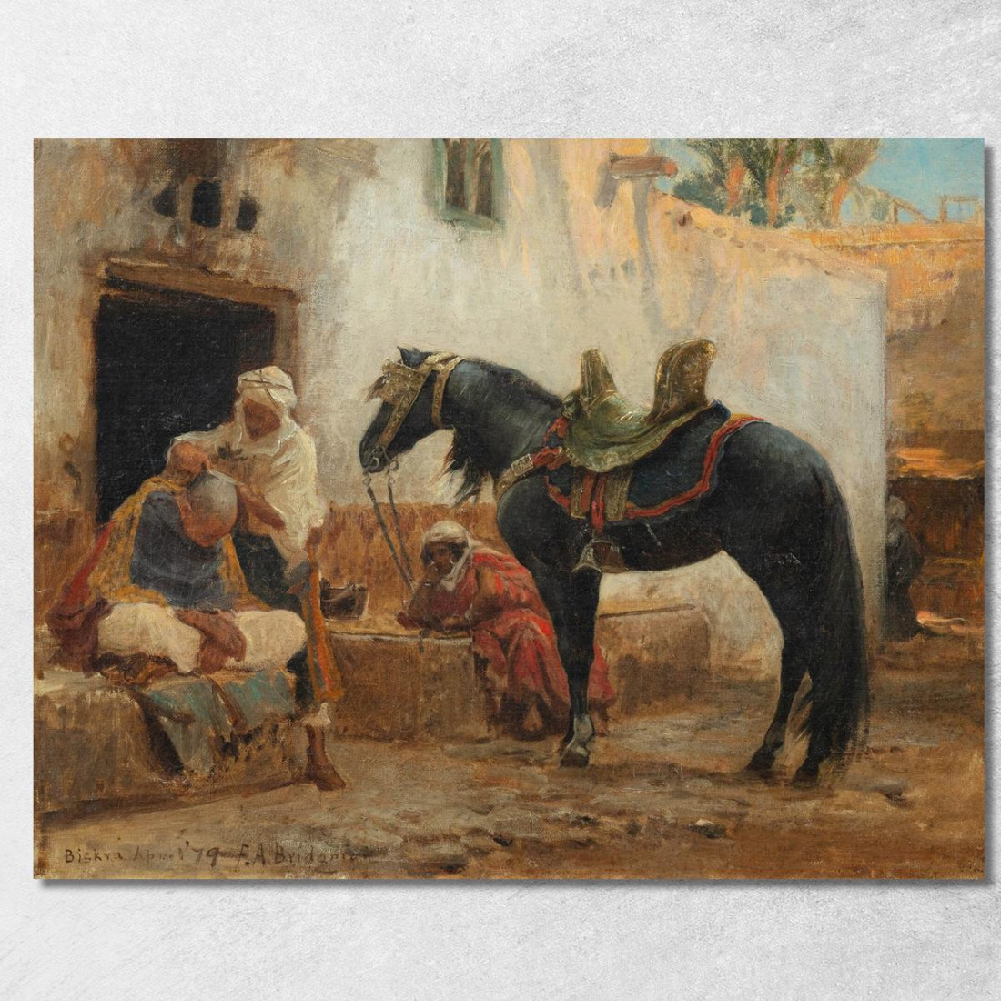 Barbiere Di Biskra Frederick Arthur Bridgman fab16 quadro stampato su tela Barbiere Di Biskra Frederick Arthur Bridgman fab16 quadro stampato su tela