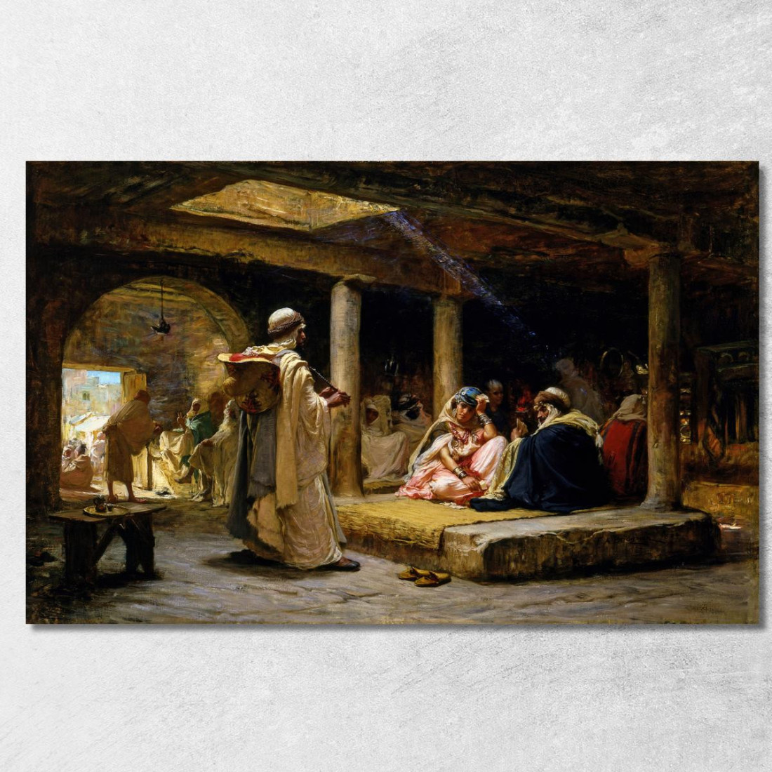 Caffè A Biskra Algeria Frederick Arthur Bridgman fab17 quadro stampato su tela Caffè A Biskra Algeria Frederick Arthur Bridgman fab17 quadro stampato su tela