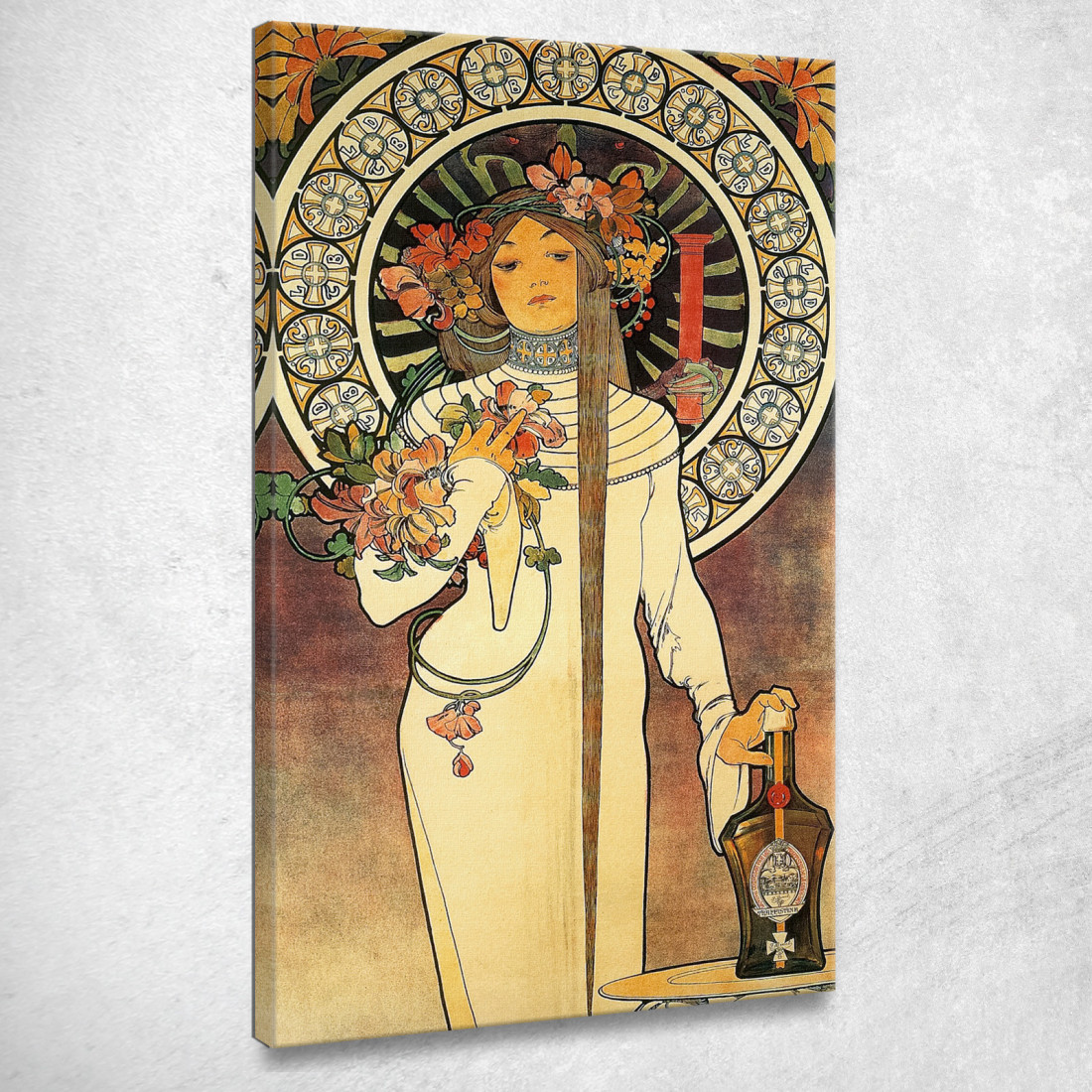 Illustrazione In Stile Liberty Alphonse Mucha amu15 quadro stampato su tela Illustrazione In Stile Liberty Alphonse Mucha amu15 quadro stampato su tela