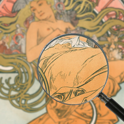 Nel Quartiere Latino 1897 Alphonse Mucha amu16 quadro stampato su tela