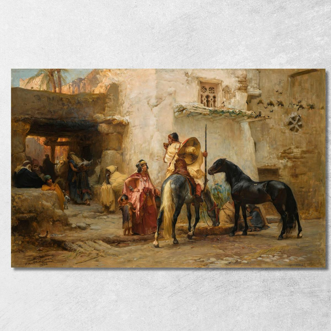 Strada In Algeria Frederick Arthur Bridgman fab50 quadro stampato su tela Strada In Algeria Frederick Arthur Bridgman fab50 quadro stampato su tela