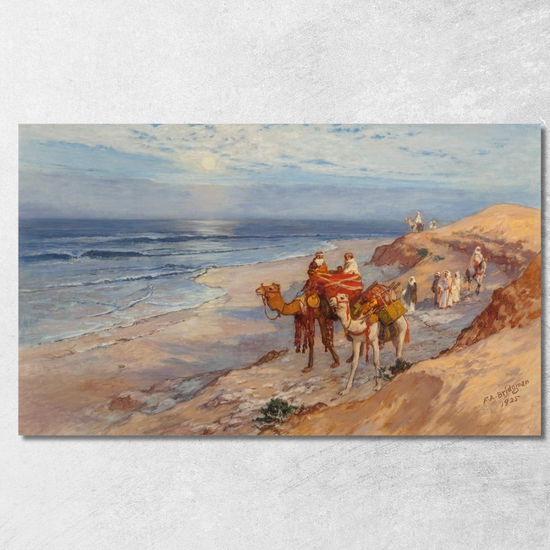 Sulla Costa Di Tangeri L'Atlantico Frederick Arthur Bridgman fab51 quadro stampato su tela Sulla Costa Di Tangeri L'Atlantico Frederick Arthur Bridgman fab51 quadro stampato su tela
