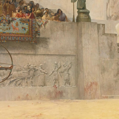 La Deviazione Di Un Re Assiro Frederick Arthur Bridgman fab55 quadro stampato su tela
