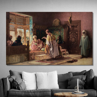 Il Messaggero Frederick Arthur Bridgman fab59 quadro stampato su tela