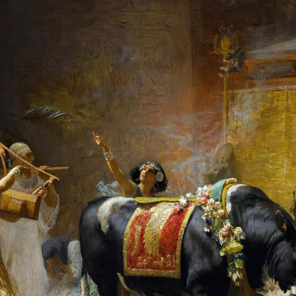 La Processione Del Toro Apis Frederick Arthur Bridgman fab62 quadro stampato su tela