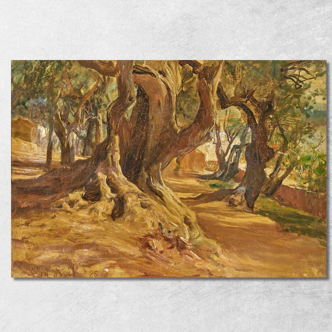 Tronco D'Albero Frederick Arthur Bridgman fab68 quadro stampato su tela Tronco D'Albero Frederick Arthur Bridgman fab68 quadro stampato su tela