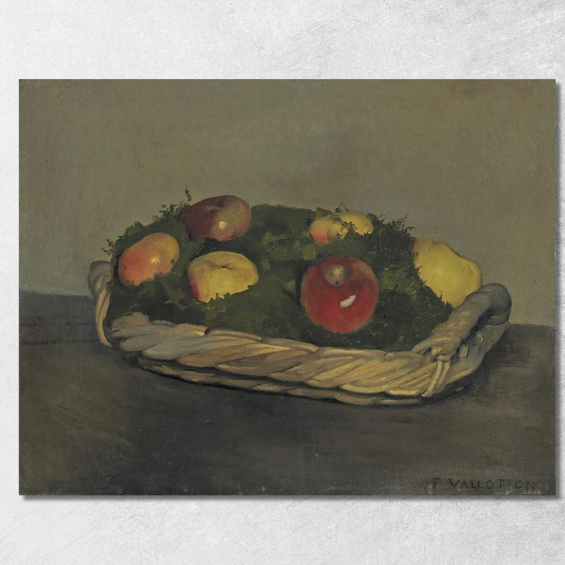 Cesto Con Mele Rosse E Gialle Félix Vallotton fvl6 quadro stampato su tela Cesto Con Mele Rosse E Gialle Félix Vallotton fvl6 quadro stampato su tela