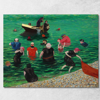 Nuotare A Etretat Félix Vallotton fvl20 quadro stampato su tela