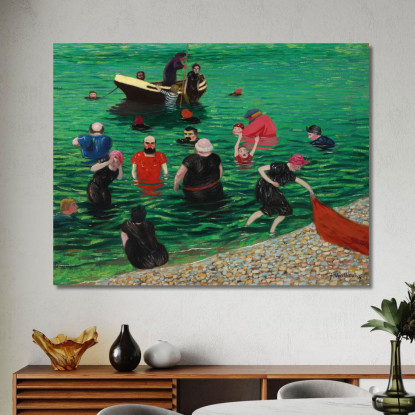 Nuotare A Etretat Félix Vallotton fvl20 quadro stampato su tela