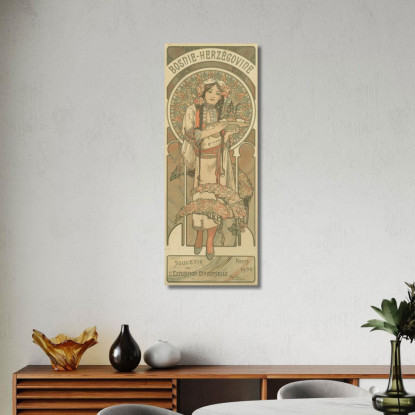Esposizione Mondiale Alphonse Mucha amu24 quadro stampato su tela