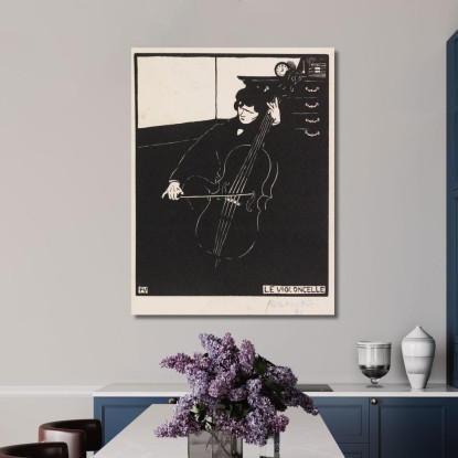 Gli Strumenti Musicali Per Violoncello I Félix Vallotton fvl31 quadro stampato su tela
