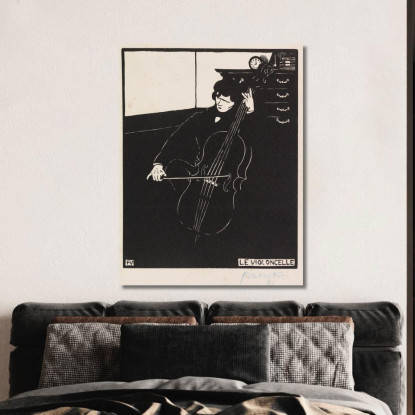 Gli Strumenti Musicali Per Violoncello I Félix Vallotton fvl31 quadro stampato su tela