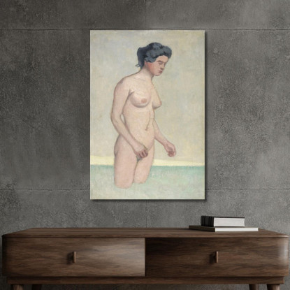 Nuotatore Femminile In Piedi Nel Profilo Félix Vallotton fvl45 quadro stampato su tela