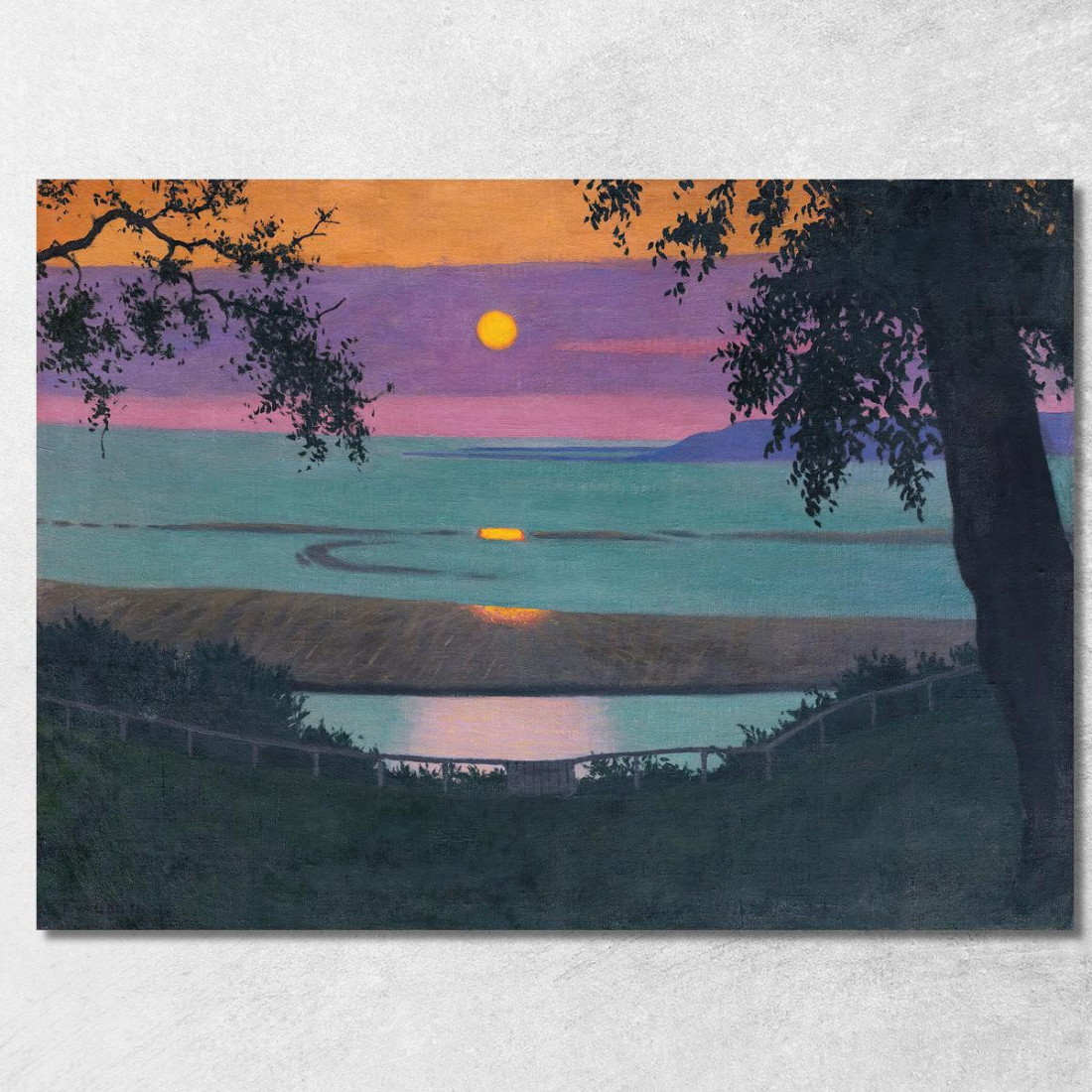 Tramonto Al Cielo Arancione E Viola Di Grace Félix Vallotton fvl47 quadro stampato su tela Tramonto Al Cielo Arancione E Viola Di Grace Félix Vallotton fvl47 quadro stampato su tela