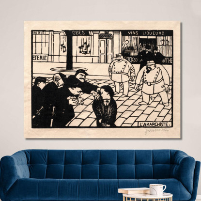 L'Anarchico Félix Vallotton fvl48 quadro stampato su tela