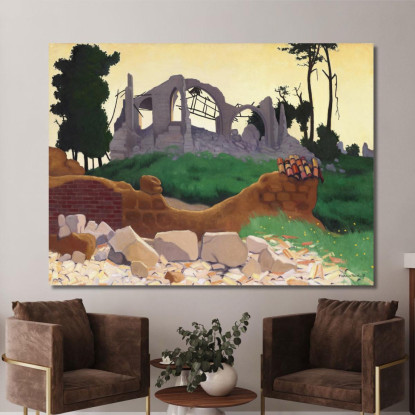 La Chiesa Di Souain Félix Vallotton fvl53 quadro stampato su tela