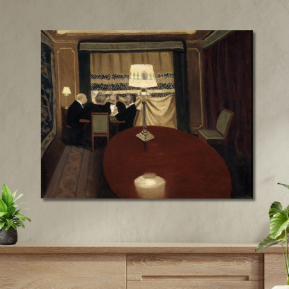 Il Gioco Del Poker Félix Vallotton fvl59 quadro stampato su tela