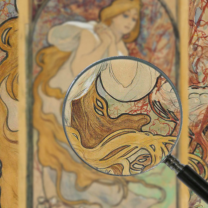 Cioccolato Messicano Alphonse Mucha amu29 quadro stampato su tela