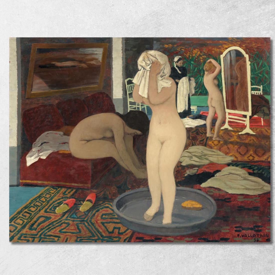 Donne Alla Loro Toilette Félix Vallotton fvl72 quadro stampato su tela Donne Alla Loro Toilette Félix Vallotton fvl72 quadro stampato su tela