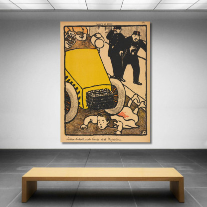 Aiuto Crimini E Punizioni! Prima Il Saluto Félix Vallotton fvl76 quadro stampato su tela