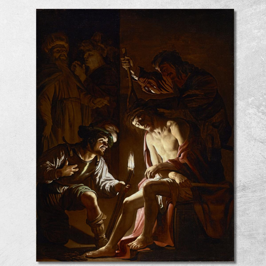 Cristo Coronato Di Spine Gerard van Honthorst gvh14 quadro stampato su tela Cristo Coronato Di Spine Gerard van Honthorst gvh14 quadro stampato su tela