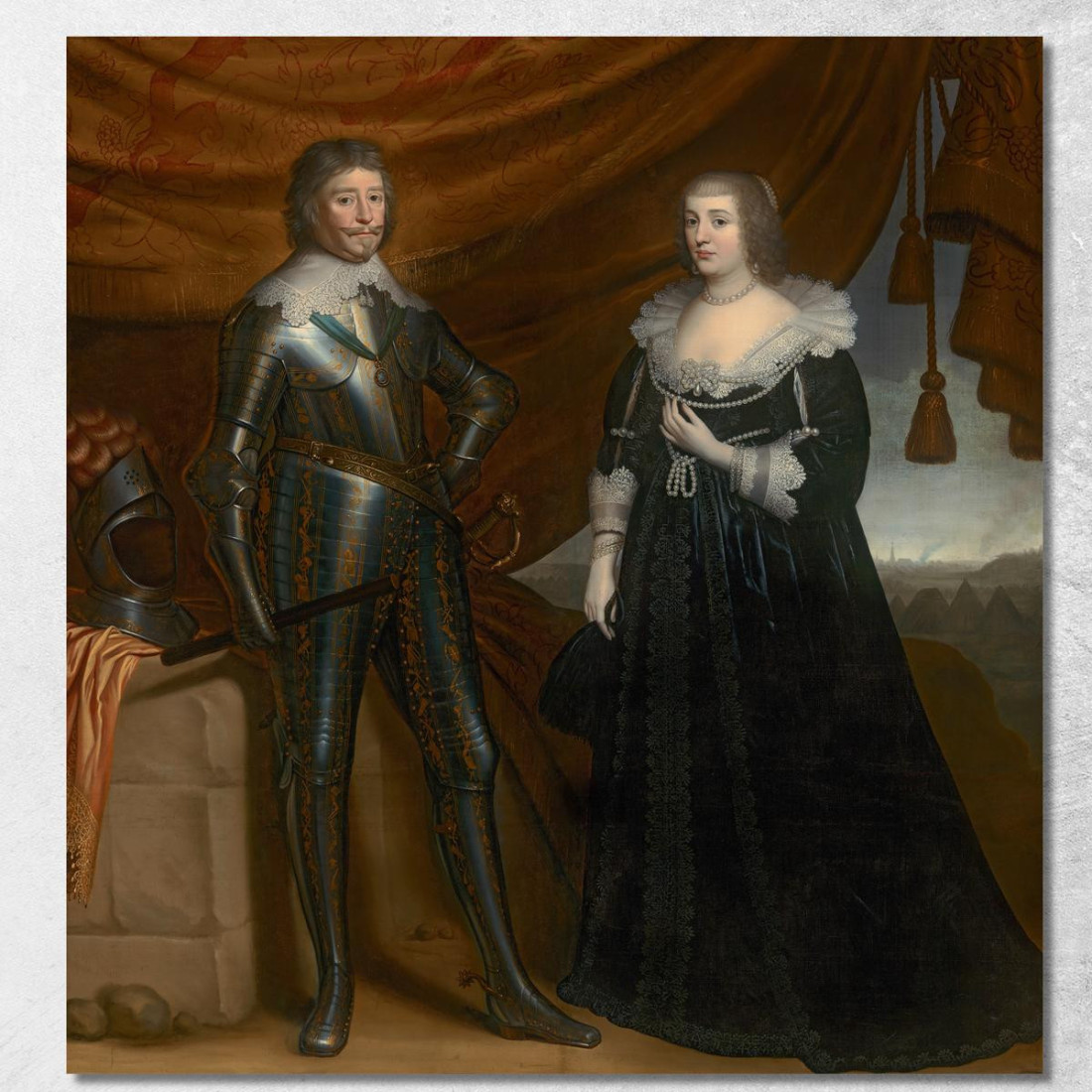 Doppio Ritratto Di Frederik Hendrik E Amalia Di Solms-Braunfels Gerard van Honthorst gvh18 quadro stampato su tela Doppio Ritratto Di Frederik Hendrik E Amalia Di Solms-Braunfels Gerard van Honthorst gvh18 quadro stampato su tela