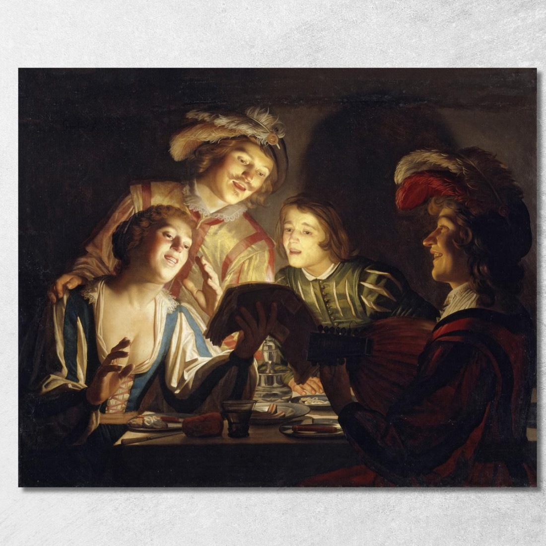 Gruppo Musicale A Lume Di Candela Gerard van Honthorst gvh27 quadro stampato su tela Gruppo Musicale A Lume Di Candela Gerard van Honthorst gvh27 quadro stampato su tela