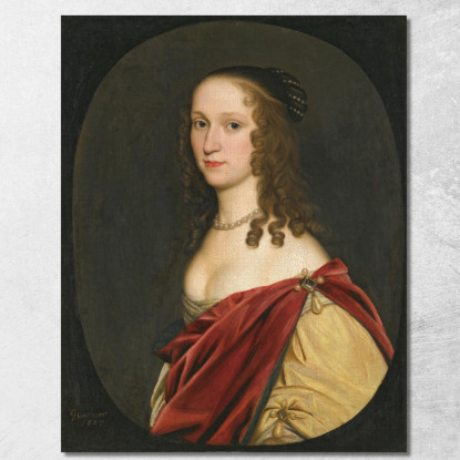 Ritratto Di Una Signora Gerard van Honthorst gvh29 quadro stampato su tela