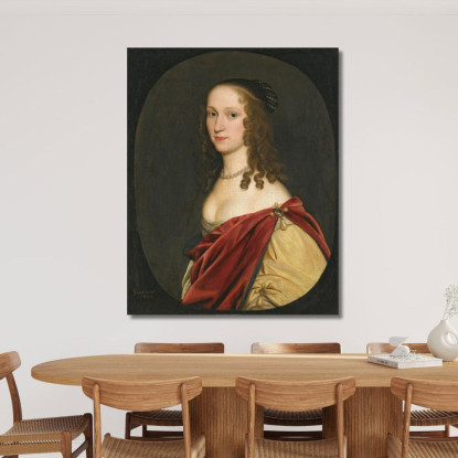 Ritratto Di Una Signora Gerard van Honthorst gvh29 quadro stampato su tela