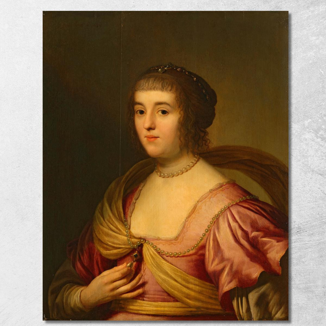 Ritratto Di Amalia Di Solms Gerard van Honthorst gvh31 quadro stampato su tela Ritratto Di Amalia Di Solms Gerard van Honthorst gvh31 quadro stampato su tela