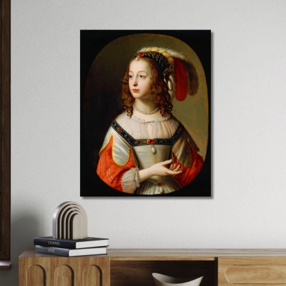 Ritratto Di Sophia Principessa Palatina Gerard van Honthorst gvh37 quadro stampato su tela